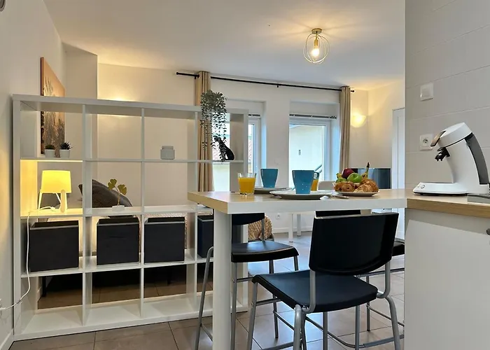 Apartmán M 104 Palm Nest Cosy Et Calme Proche Metz *